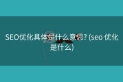 SEO优化具体是什么意思? (seo 优化是什么)