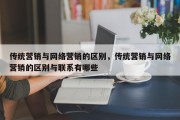 传统营销与网络营销的区别，传统营销与网络营销的区别与联系有哪些