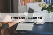 SEM营销价格，sem营销方案