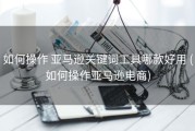 如何操作 亚马逊关键词工具哪款好用 (如何操作亚马逊电商)