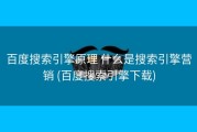 百度搜索引擎原理 什么是搜索引擎营销 (百度搜索引擎下载)