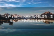 一分钟了解!wepOKer能不能透视!(透视)2024版教程(哔哩哔哩)