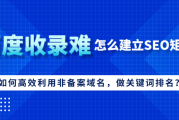 百度收录难如何解决？利用非备案域名做矩阵SEO有何讲究？