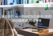 最新技巧!wpk德州软件正规吗!(透视)2024版教程-哔哩哔哩