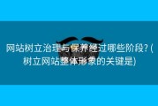 网站树立治理与保养经过哪些阶段? (树立网站整体形象的关键是)