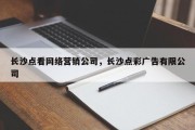 长沙点看网络营销公司，长沙点彩广告有限公司