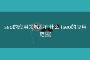 seo的应用领域都有什么 (seo的应用范围)
