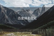 百度排名优化
