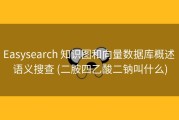 Easysearch 知识图和向量数据库概述 语义搜查 (二胺四乙酸二钠叫什么)