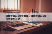 网络营销seo分析方案，网络营销seo分析方案怎么写