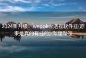 2024新升级！wepoker透视软件挂(原来是真的有挂的)-哔哩哔哩