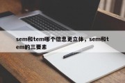 sem和tem哪个信息更立体，sem和tem的三要素