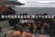 曝光平台哪里最有效 (曝光平台哪里最有效315)