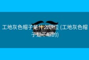 工地灰色帽子是什么职位 (工地灰色帽子是干嘛的)