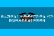 第三方教程！WePoKer作弊教程[2024最新开发黑科技]-哔哩哔哩