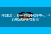 if的用法 for和wx 微信小程序中wx (IF的用法和例句流程图)