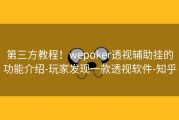 第三方教程！wepoker透视辅助挂的功能介绍-玩家发现一款透视软件-知乎