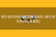 帽子选灰色的好还是白色的好 (帽子选灰色的还是黑色)