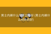 男士内裤什么牌子比拟好 (男士内裤什么材质的好)
