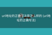 url地址的正确写法是怎么样的 (url地址的正确写法)