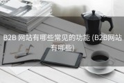 B2B 网站有哪些常见的功能 (B2B网站有哪些)
