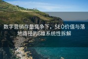数字营销存量竞争下，SEO价值与落地路径的6维系统性拆解