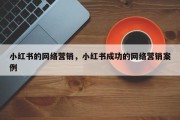 小红书的网络营销，小红书成功的网络营销案例