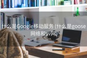 什么是Google移动服务 (什么是goose网络和sv网)