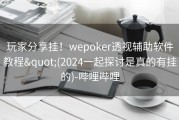 玩家分享挂！wepoker透视辅助软件教程&quot;(2024一起探讨是真的有挂的)-哔哩哔哩