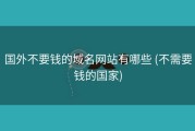 国外不要钱的域名网站有哪些 (不需要钱的国家)