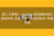 第三方教程！wepoker透视辅助挂的游戏特色-玩家发现一款透视软件-哔哩哔哩