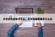 大学网络营销学什么，大学网络营销学什么的