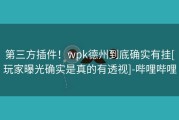 第三方插件！wpk德州到底确实有挂[玩家曝光确实是真的有透视]-哔哩哔哩