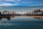 奶油搜是什么意思 (搜索奶油怎么做的)