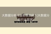 大数据分析行业前景如何? (大数据分析行业现状)