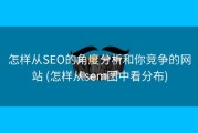 怎样从SEO的角度分析和你竞争的网站 (怎样从sem图中看分布)