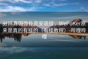 分辨真假微扑克安装挂，WePoKer原来是真的有挂的（有挂教程）-哔哩哔哩