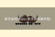 新手如何做seo (新手如何做手账)