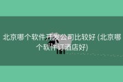 北京哪个软件开发公司比较好 (北京哪个软件订酒店好)
