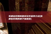 有哪些好用的翻译软件值得介绍 (有哪些好用的梯子加速器)