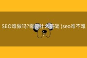 SEO难做吗?需要什么基础 (seo难不难)