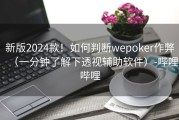 新版2024款！如何判断wepoker作弊（一分钟了解下透视辅助软件）-哔哩哔哩
