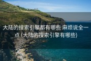 大陆的搜索引擎都有哪些 麻烦说全一点 (大陆的搜索引擎有哪些)