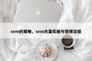 sem的策略，sem方案实施与管理流程