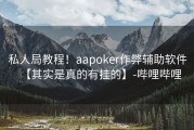 私人局教程！aapoker作弊辅助软件【其实是真的有挂的】-哔哩哔哩