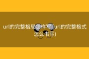 url的完整格局怎样写 (url的完整格式怎么书写)
