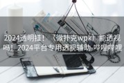 2024透明挂！（微扑克wpk）能透视吗！2024平台专用透视辅助-哔哩哔哩