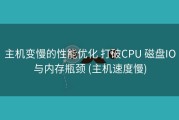 主机变慢的性能优化 打破CPU 磁盘IO与内存瓶颈 (主机速度慢)