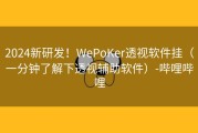 2024新研发！WePoKer透视软件挂（一分钟了解下透视辅助软件）-哔哩哔哩