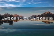 win域名是什么域名 (win域名是哪国)